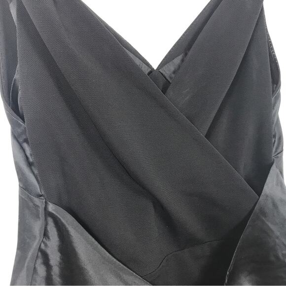 RtA Livia 100% Silk And Stretch-tulle Bodysuit - Black - Picture 12 of 15